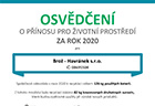 Osvědčení o přínosu pro životní prostředí