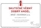 Certifikát Skutečně dobrý věrný anděl